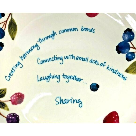 Longaberger BERRY SERVING PLATE w/ Verse 11" Consultant Award Congrats Card NIB - Picture 3 of 9